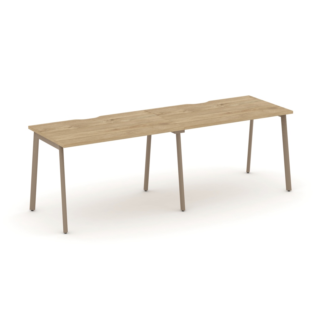 Рабочая станция на 2 места Эстетика 2360*730*750 Эстетика Тиквуд Светлый