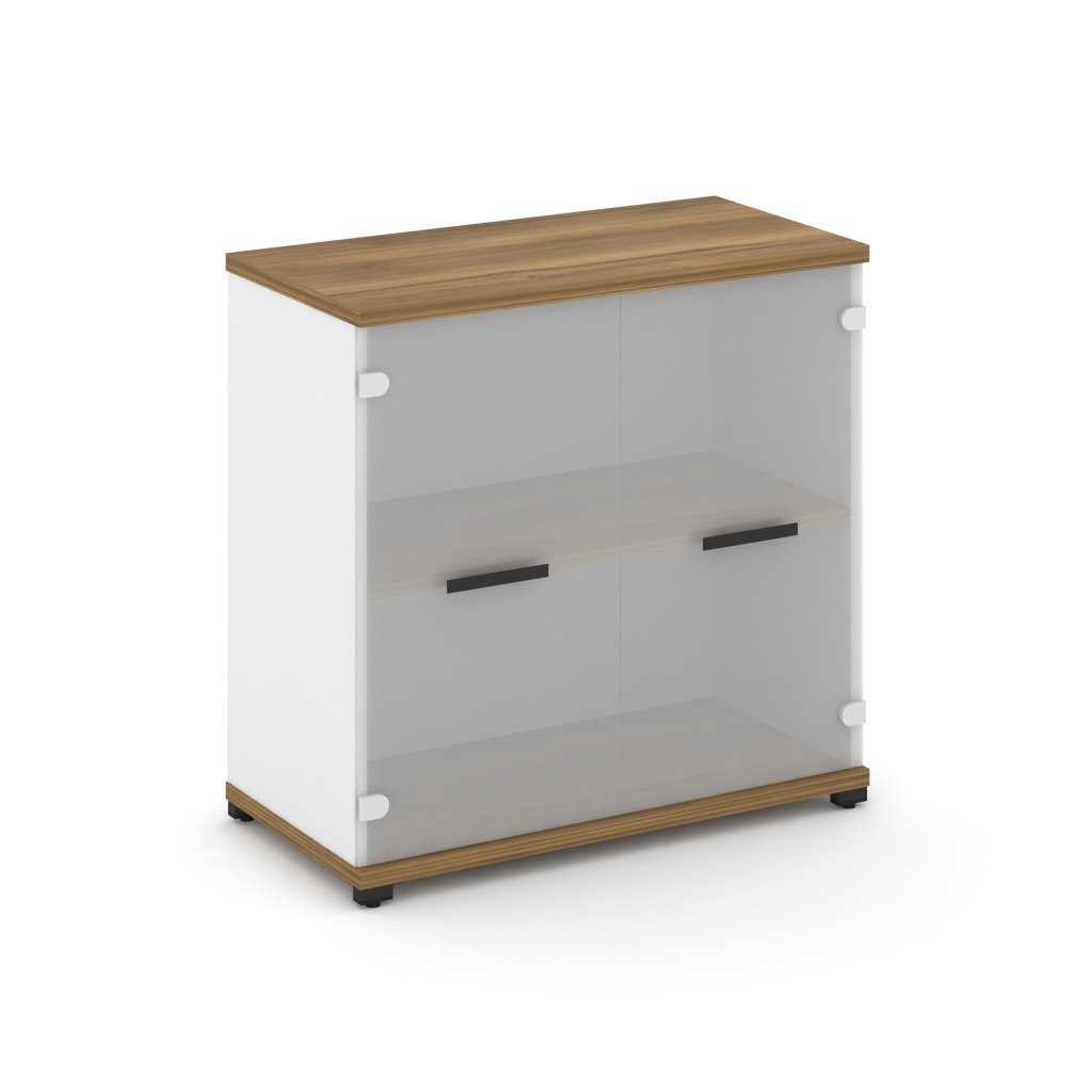 Шкаф одна широкая секция, 2 ниши Концепт 836*420*818 Концепт Сандал Янтарный/Черный металл