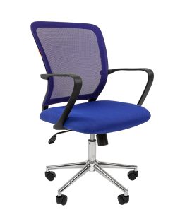 Синий Кресло CHAIRMAN 698 Chrome Синий